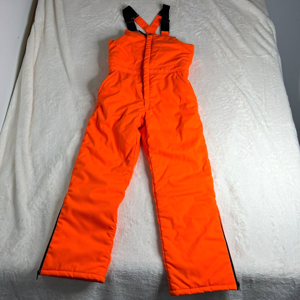 Field And Stream Size Large Insulated Bib Overalls Orange Hunting